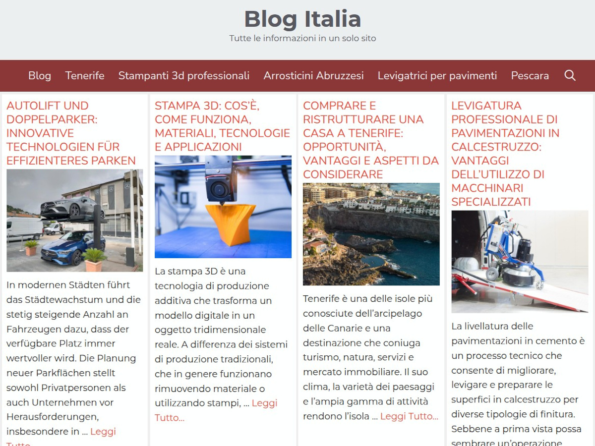 Blog Italia e il panorama delle aziende produttrici abruzzesi